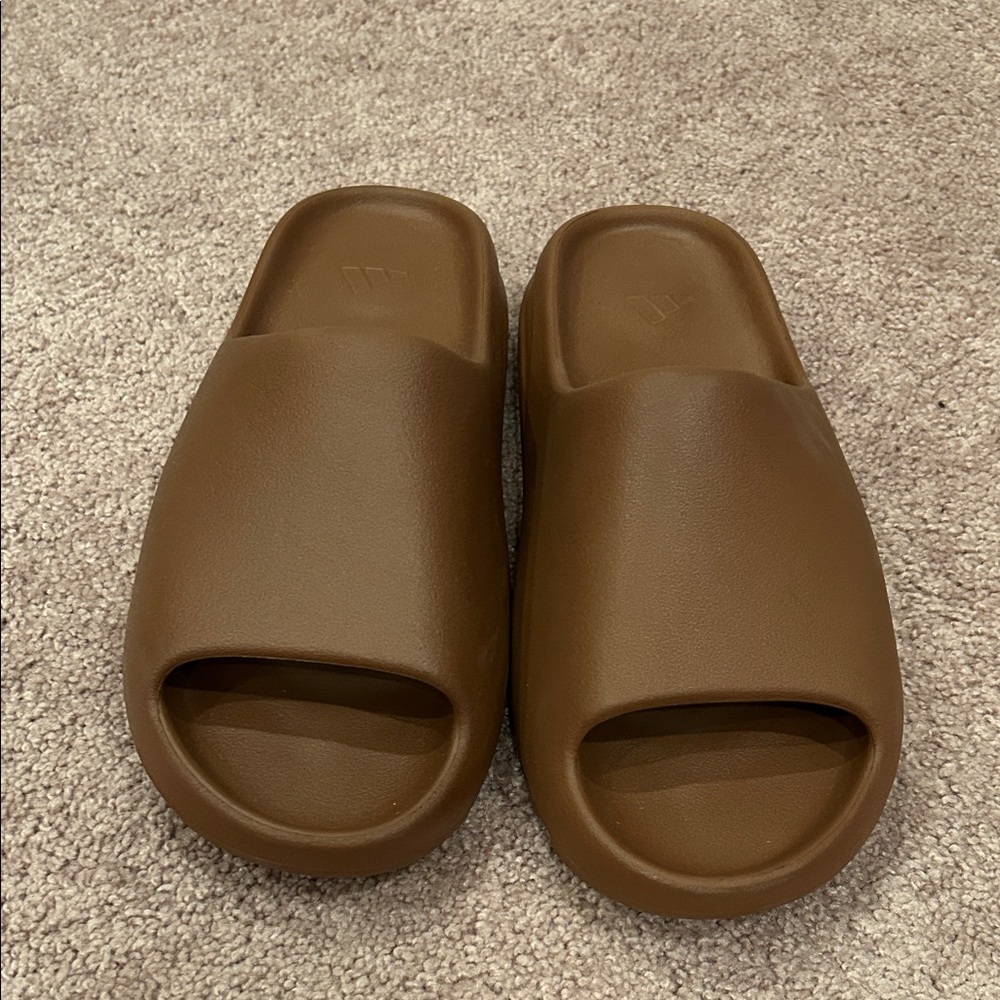 Yeezy size 12 Men Brown Slide Sandals